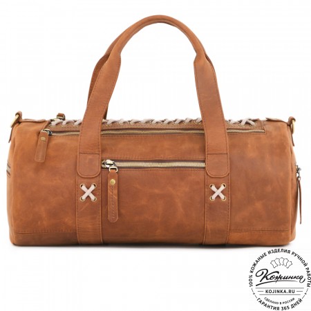  Кожаная сумка "Тайлер" (коричневый крейзи) 